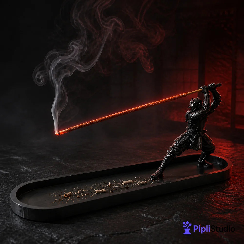 Afnan Gifts Katana Warrior Incense Holder with Ash Catcher