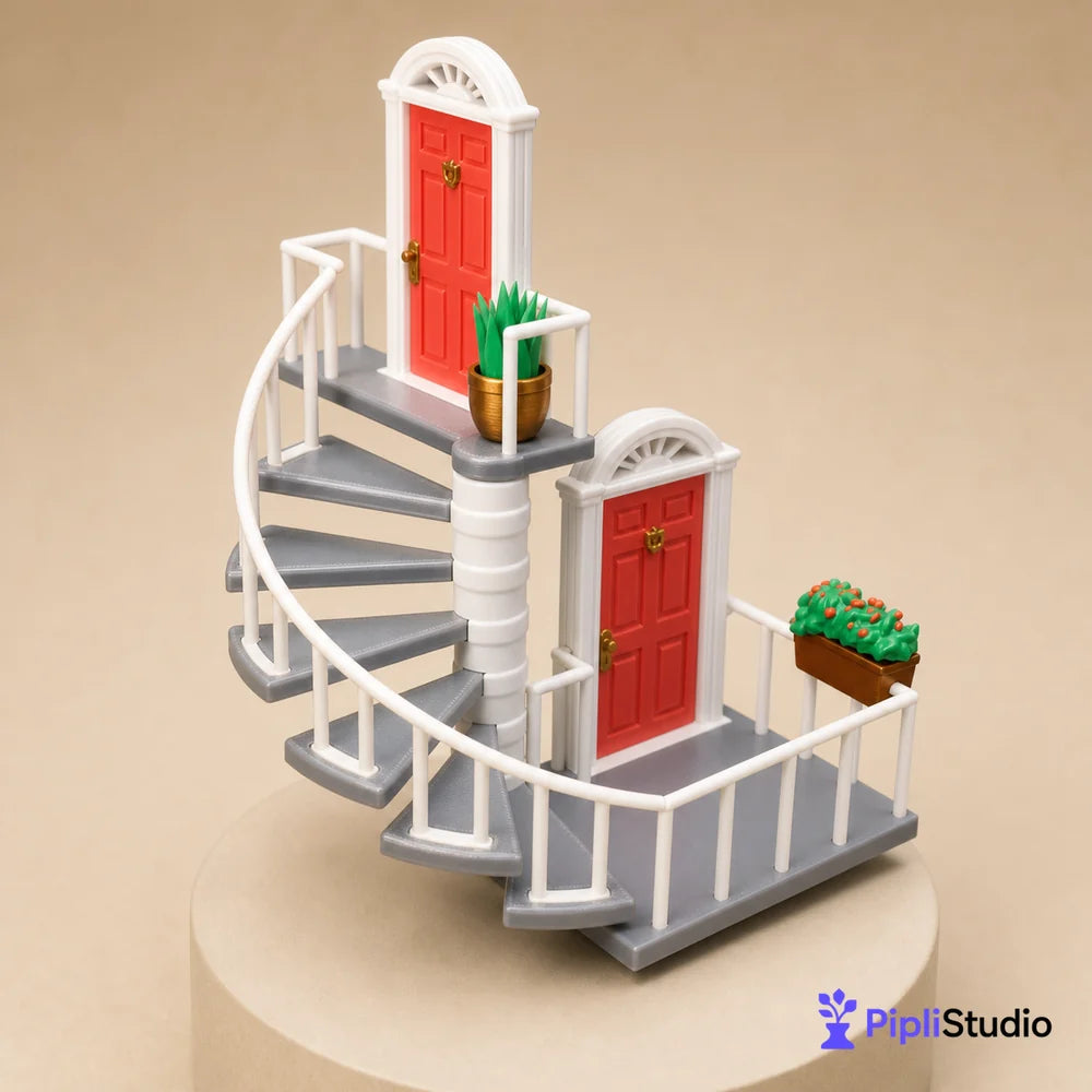 Afnan Gifts Whimsical Corner Staircase Wall Decor – Space-Saving Art