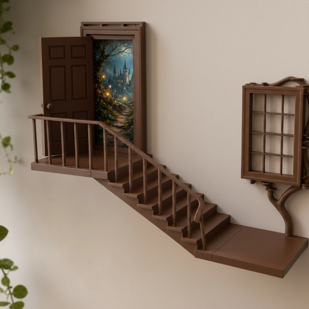Afnan Gifts Fairy Door Wall Shelf Decor