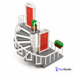 Afnan Gifts Whimsical Corner Staircase Wall Decor – Space-Saving Art