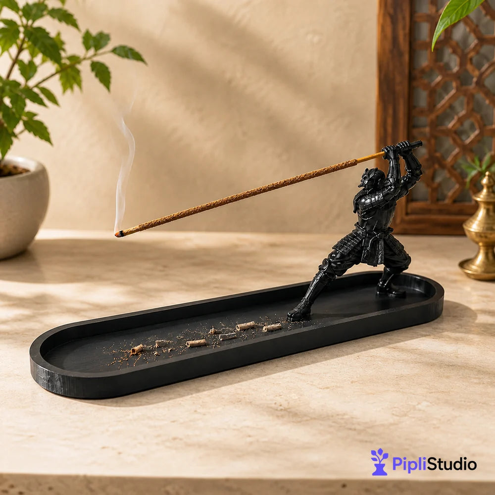 Afnan Gifts Katana Warrior Incense Holder with Ash Catcher