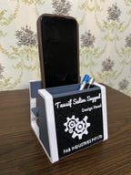 Personalised pen and mobile holder