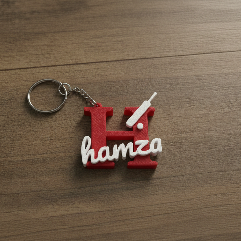 Customisable decorative name keychain
