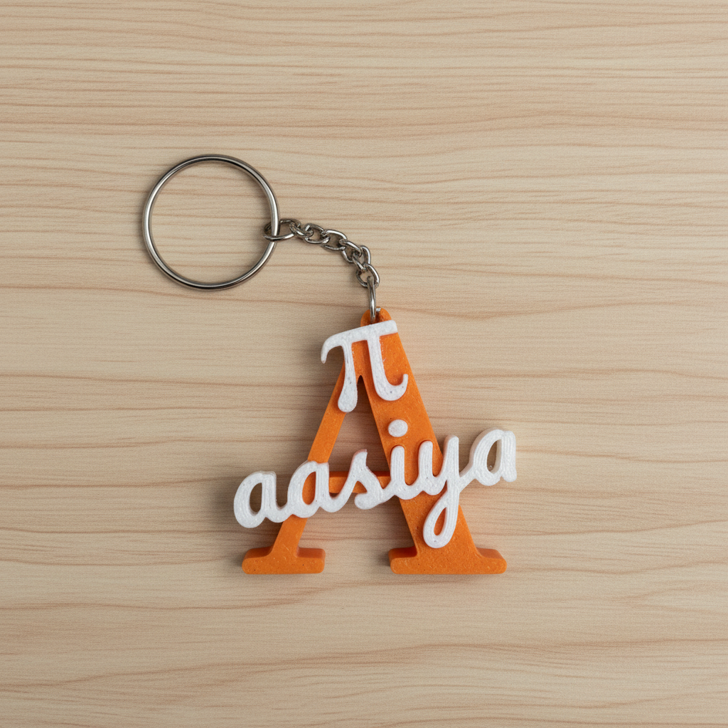 Customisable decorative name keychain
