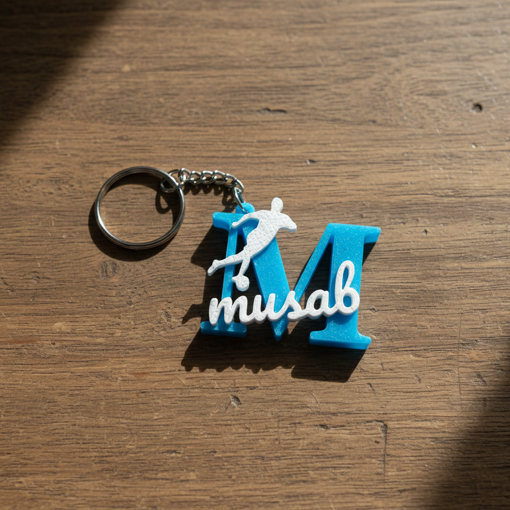 Customisable decorative name keychain