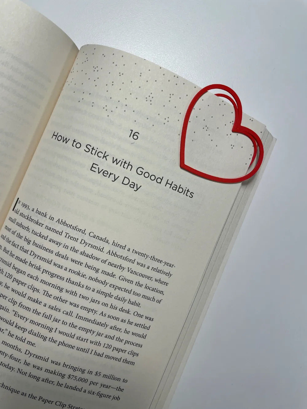 Heart shaped bookmark