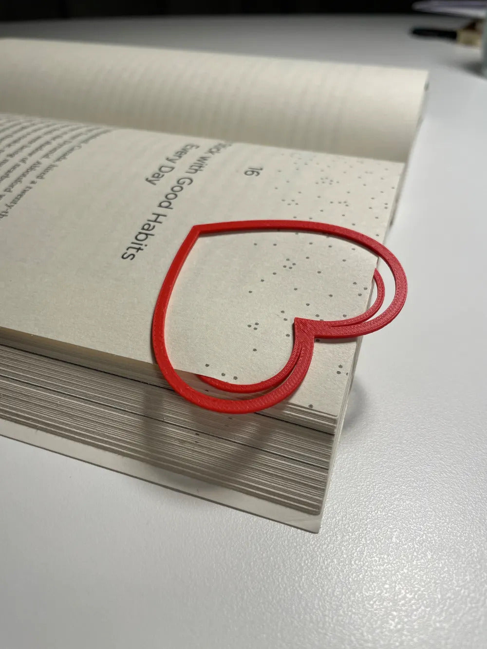 Heart shaped bookmark