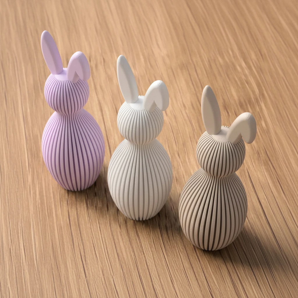 Afnan Gifts Showpiece Decorative Folded Ear Bunny (Pack of 3)