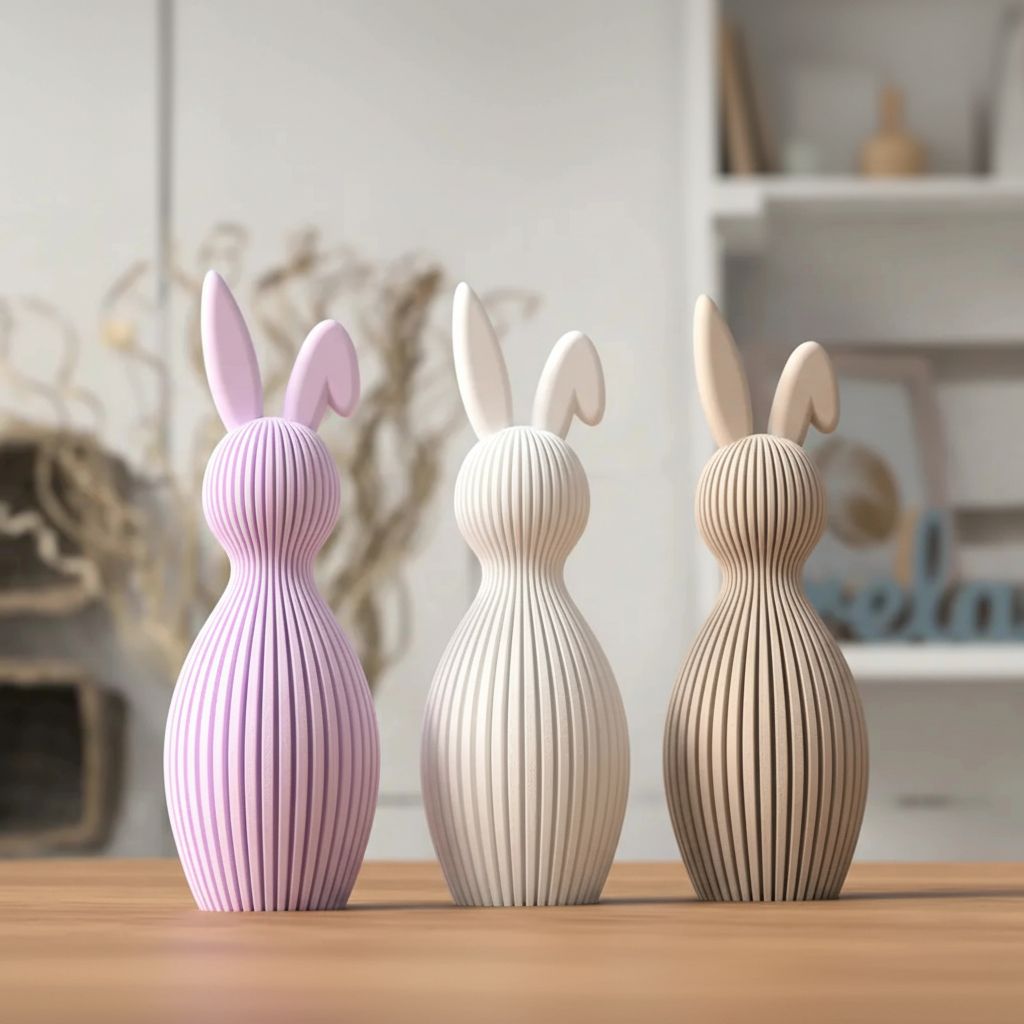 Afnan Gifts Showpiece Decorative Folded Ear Bunny (Pack of 3)