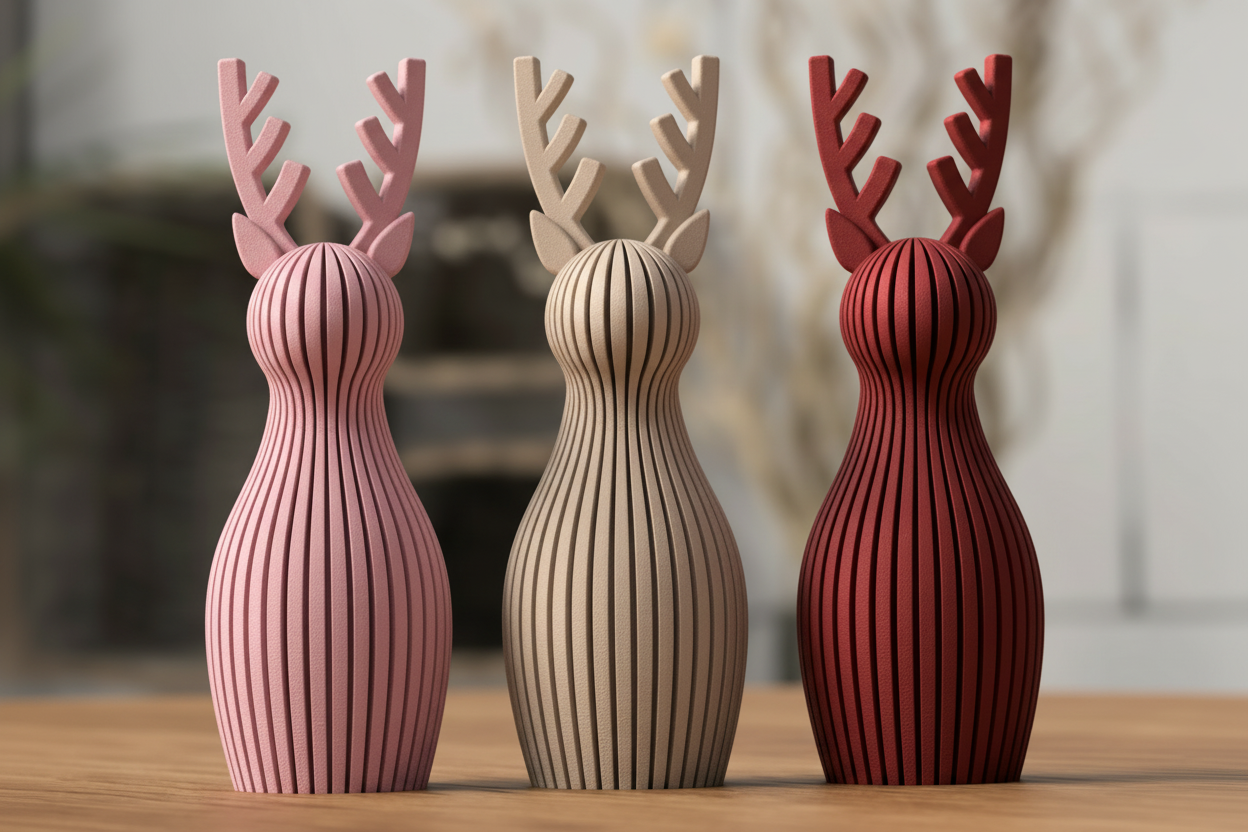 Afnan Gifts Reindeer Decorative Showpiece (Pack of 3)